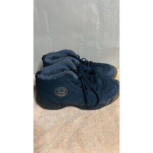 Azooken Blue Winter Trekking Snow Hiking Sport Faux Fur Boots Mens sz45